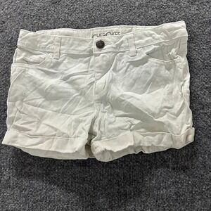 Cherokee Denim Shorts Girls Size XL (14/16) White Cuffed Cotton Casual Summer
